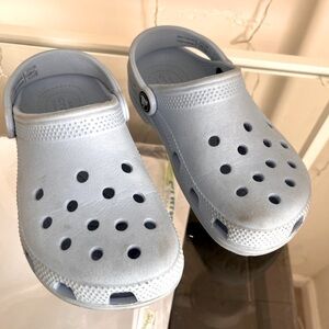 Girls light blue Crocs size 13